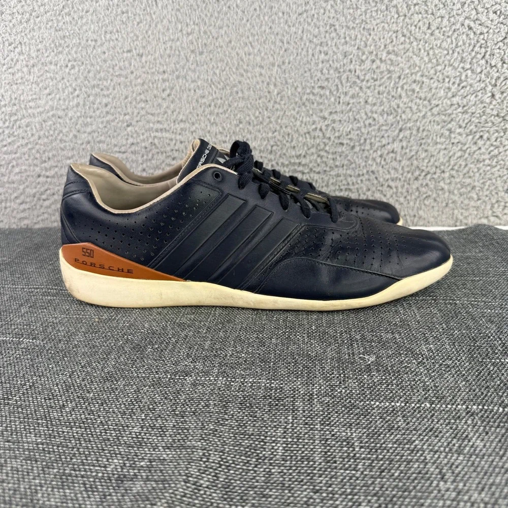 Adidas Porsche Design 550 Mens Size 13.5 Navy Blue Leather Sneakers Q23154